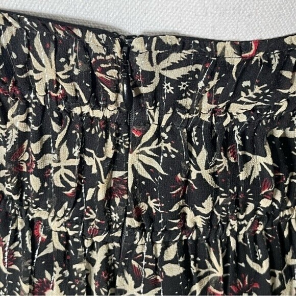 Magali Pascal Augustine Maxi Dress Size Small Black Floral Lurex Halter Tiered - Picture 11 of 12